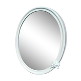 50x40 cm enamelled cast oval mirror