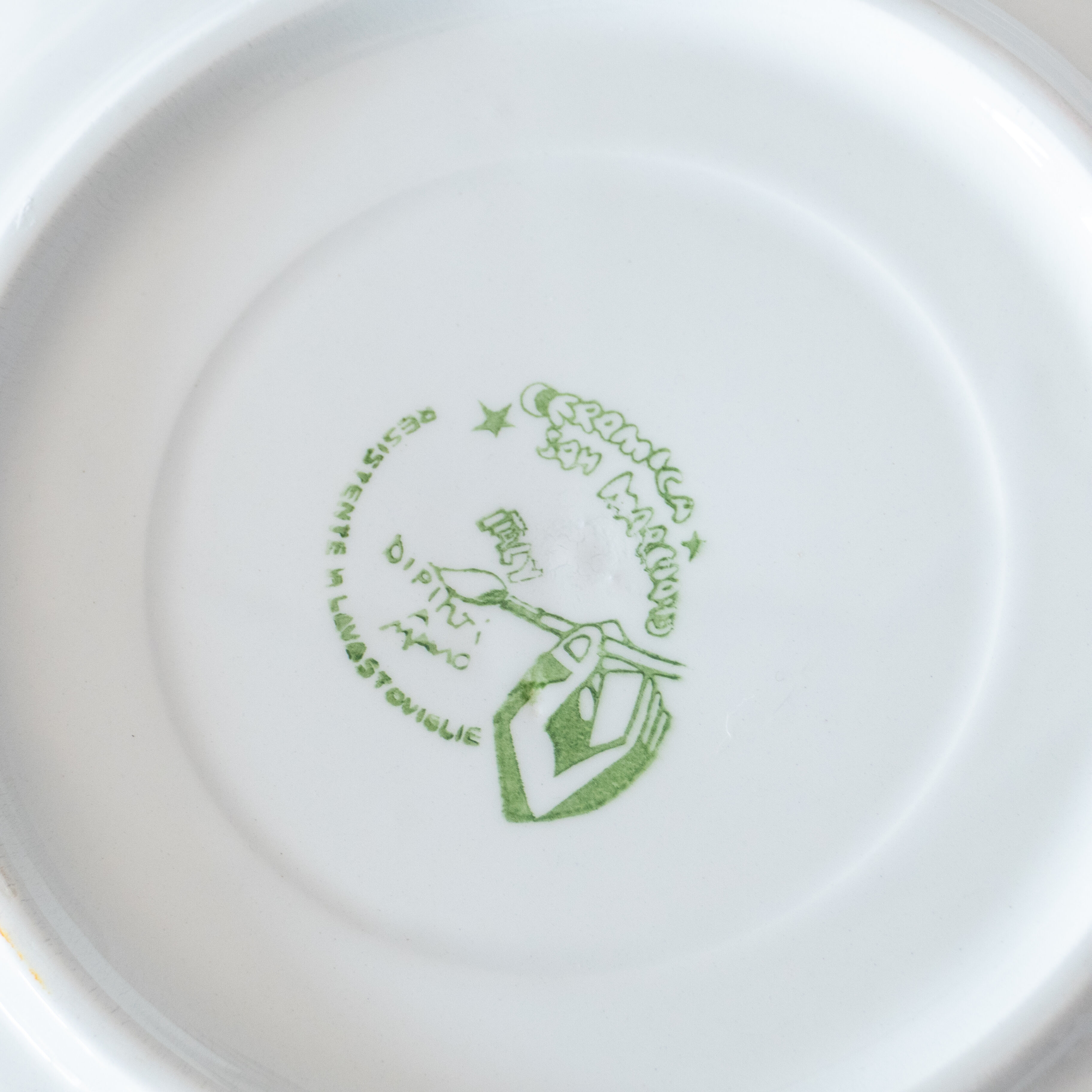 Duo of san marciano dishes painted by hand