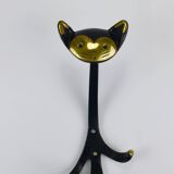 Animal wall hook in brass by Walter Bosse, Cat Zoo by Herta Baller, Austria, 1950s.
