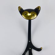 Animal wall hook in brass by Walter Bosse, Cat Zoo by Herta Baller, Austria, 1950s.