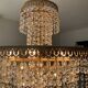 Crystal grapevine waterfall chandelier