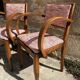 Pair of 1960s bridge chairs in Nobilis fabric
