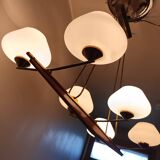 Scandinavian 6-light chandelier from the 60s