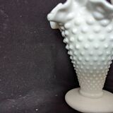 Fenton vase in white opaline