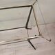 Antique side table in metal and glass