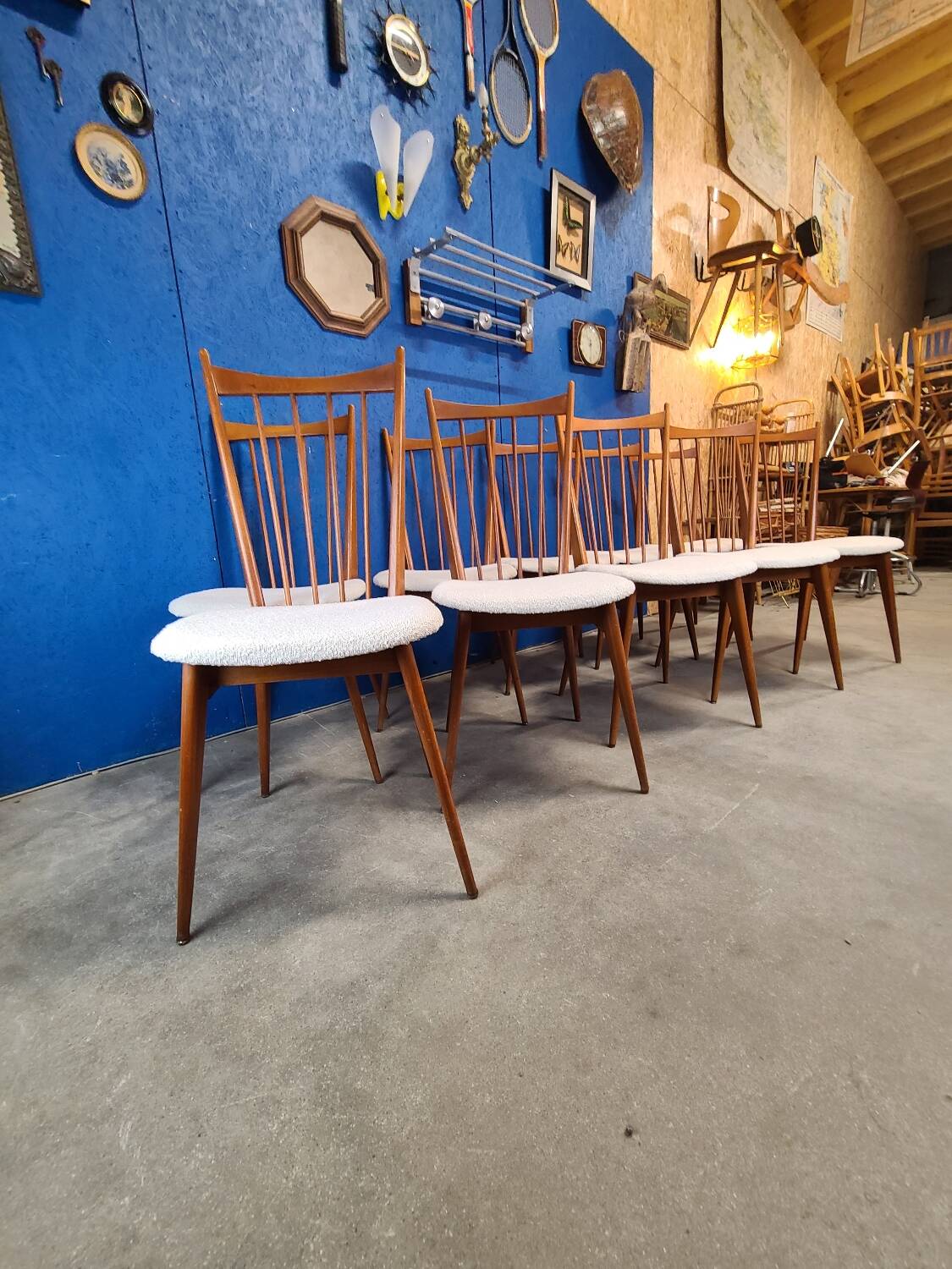 Chaises années 60 scandinave rénovées