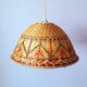 Woven wicker pendant light, 1970s.