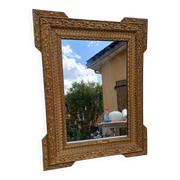 Miroir Bois et Stuk doré 19 ème