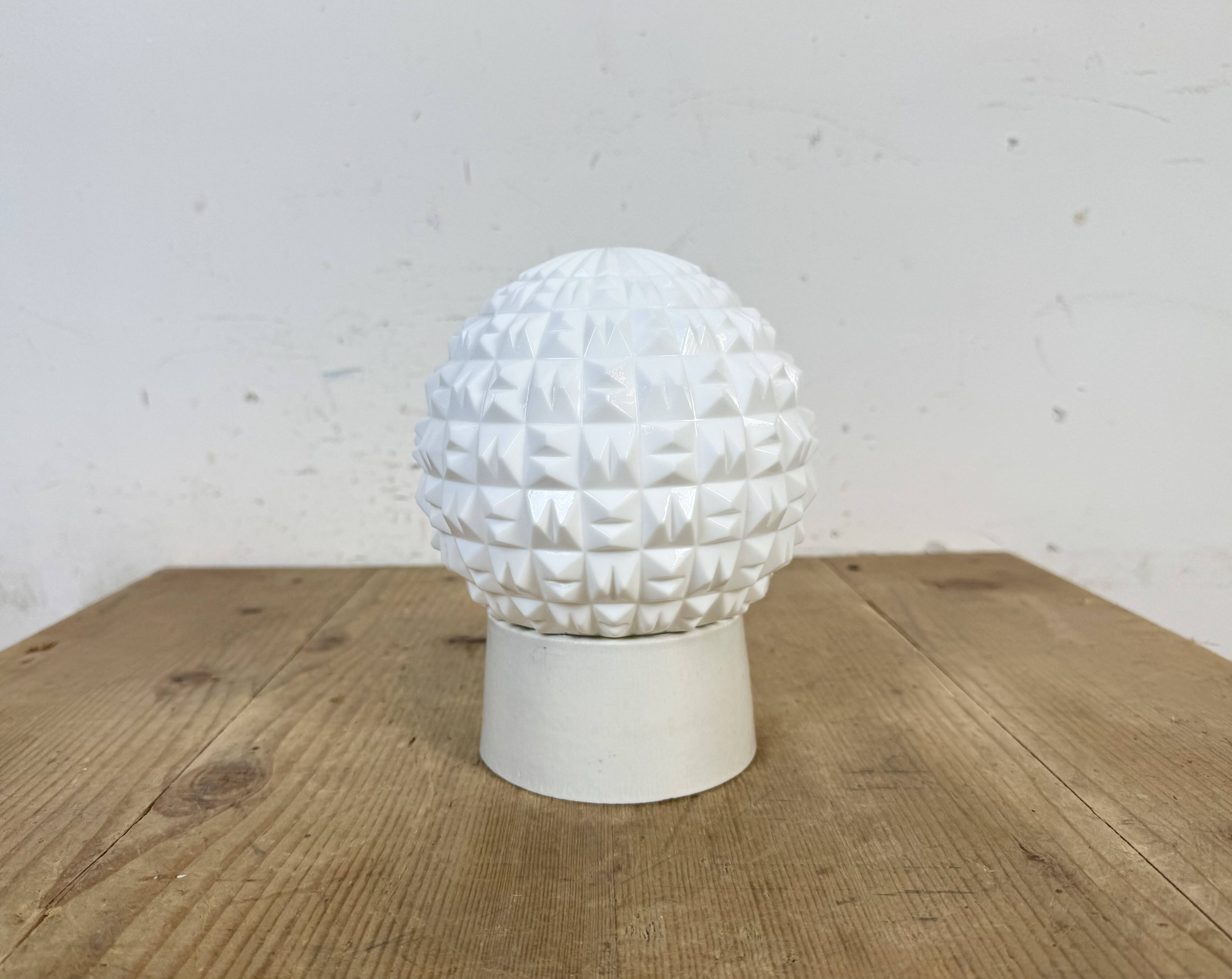 Vintage White Porcelain Ceiling Light, 1970s