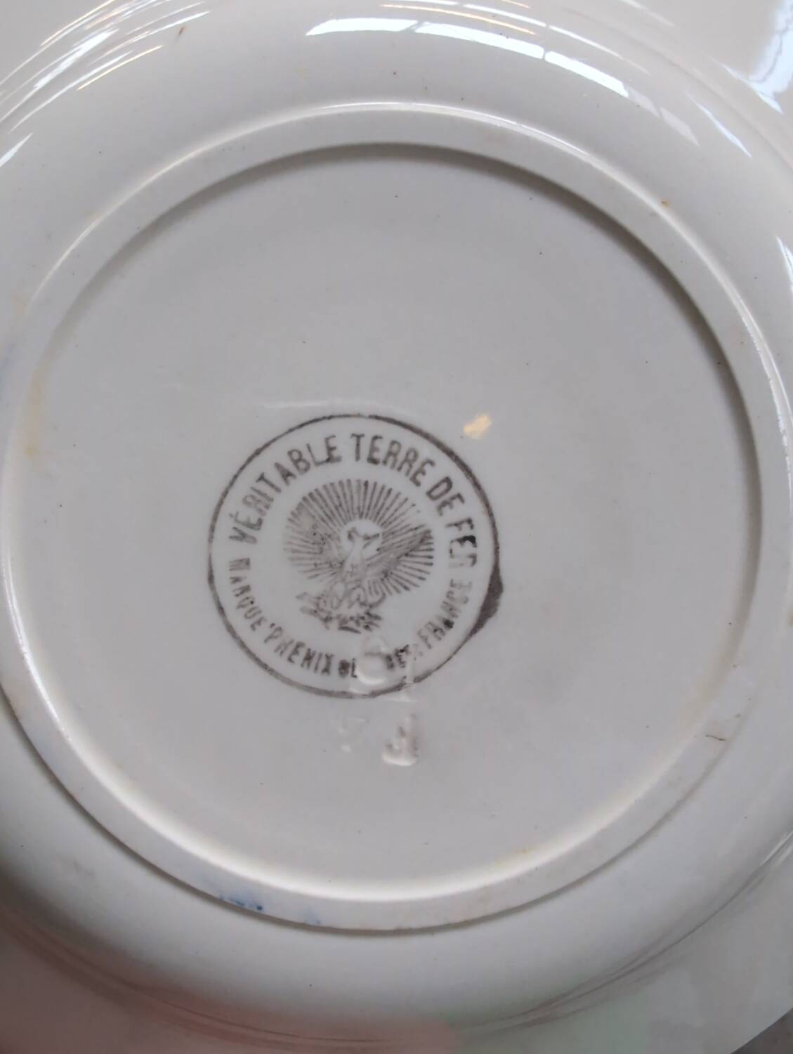 Vintage iron earth soup plates