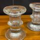 Pair of Festivo crystal candle holders by Timo Sarpaneva 1960