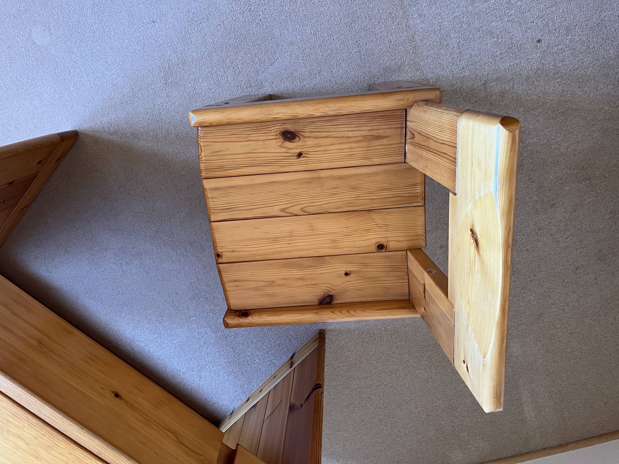 Massive pine teenage desk Roche and Bobois 1980s