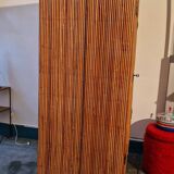 Wicker rattan bamboo wardrobe 1950 1960