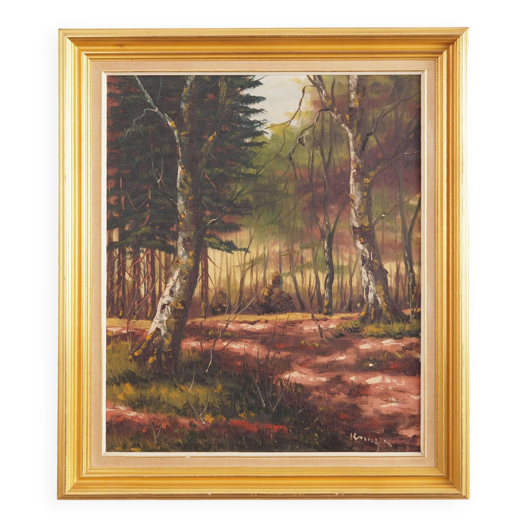 Painting „The Deep in the forest”, Scandinavian design, 1970s