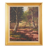 Painting „The Deep in the forest”, Scandinavian design, 1970s