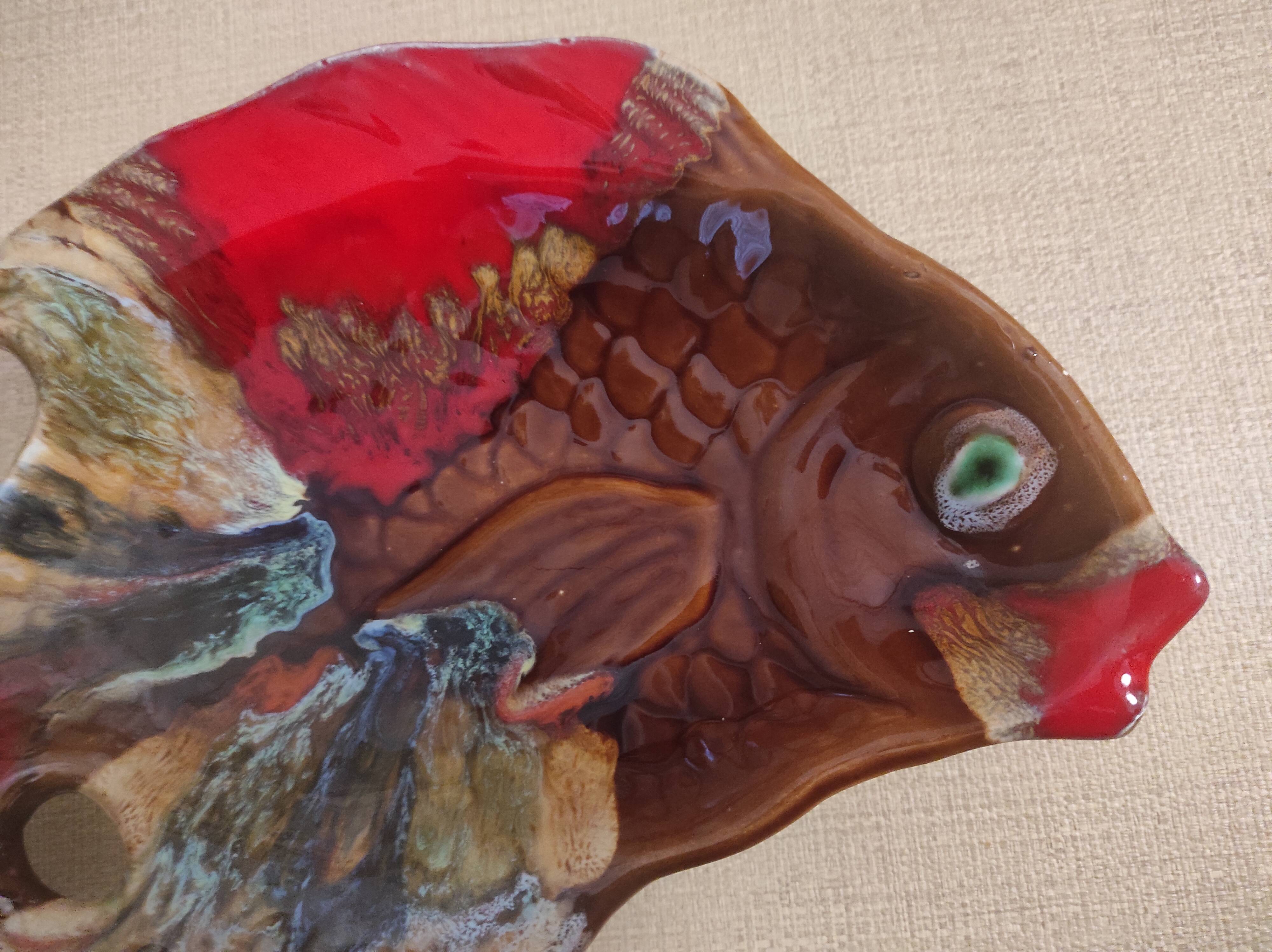 1950s glazed ceramic dish