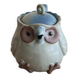 Japanese owl teapot in vintage stoneware