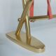 Vintage mid century wall mount brass wardrobe coat rack
