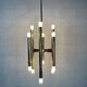 Vintage brass tubular Boulanger pendant lamp