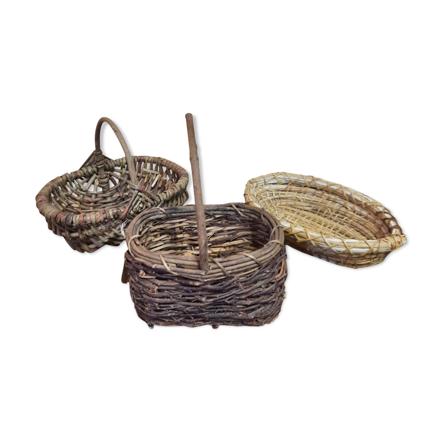 Trio of vintage baskets