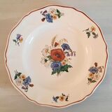 Hollow plates in earthenware Sarreguemines Model "Agreste" Vintage