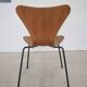 Model 3107 Dining Chairs In Teak By Arne Jacobsen For Fritz Hansen.