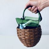Blown glass pitcher