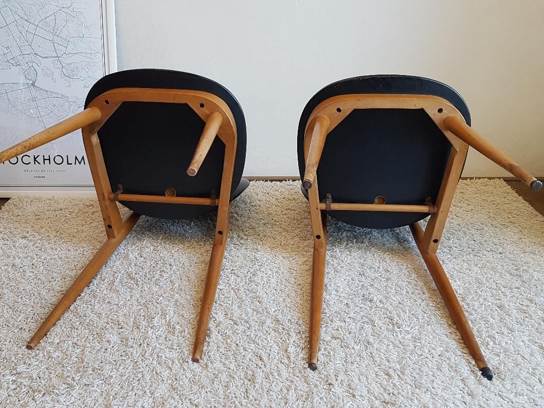 Pair of Baumann chairs model Pegasus circa 1960