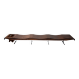 Banc Onda Vintage avec Porte-Revues par Jorge Zalszupin pour Atelier Moveis, 1950s