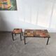 Pair of glazed ceramic coffee tables