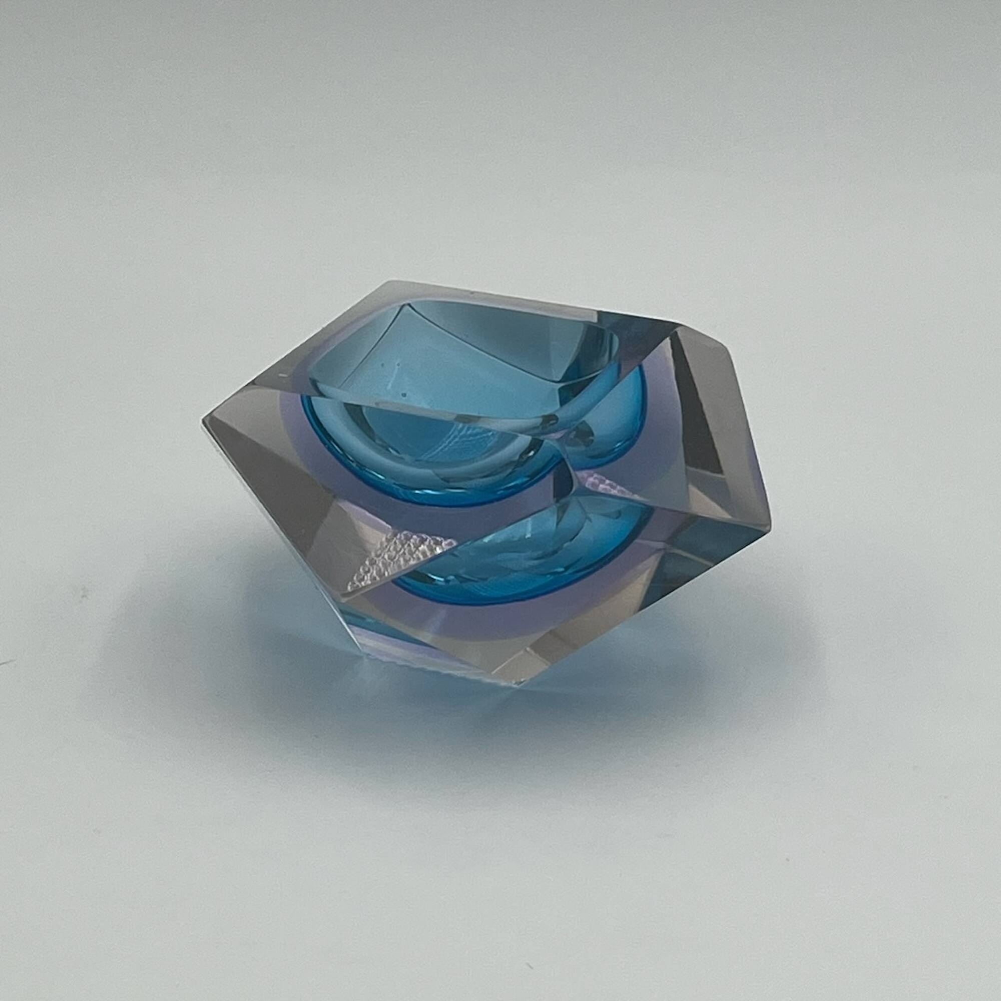 Pair of Artisanal Murano 'Sommerso' Glass Vases, 1960s