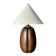 Midcentury faux bois ceramic Coco de Mer table lamp, 1970s