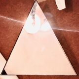 Mirror table triangle/star shape wrought iron unique model