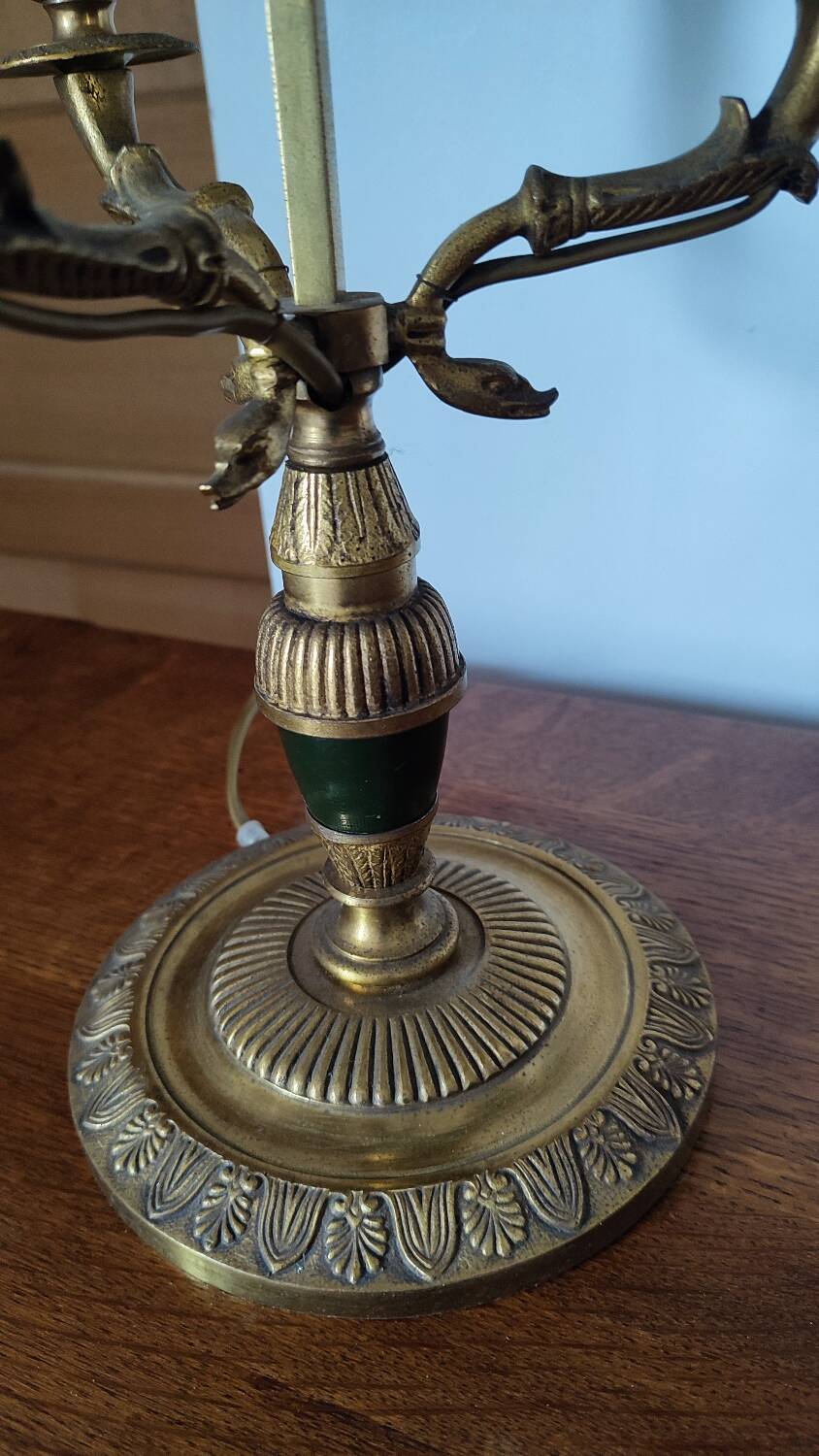 Empire style hot water bottle lamp