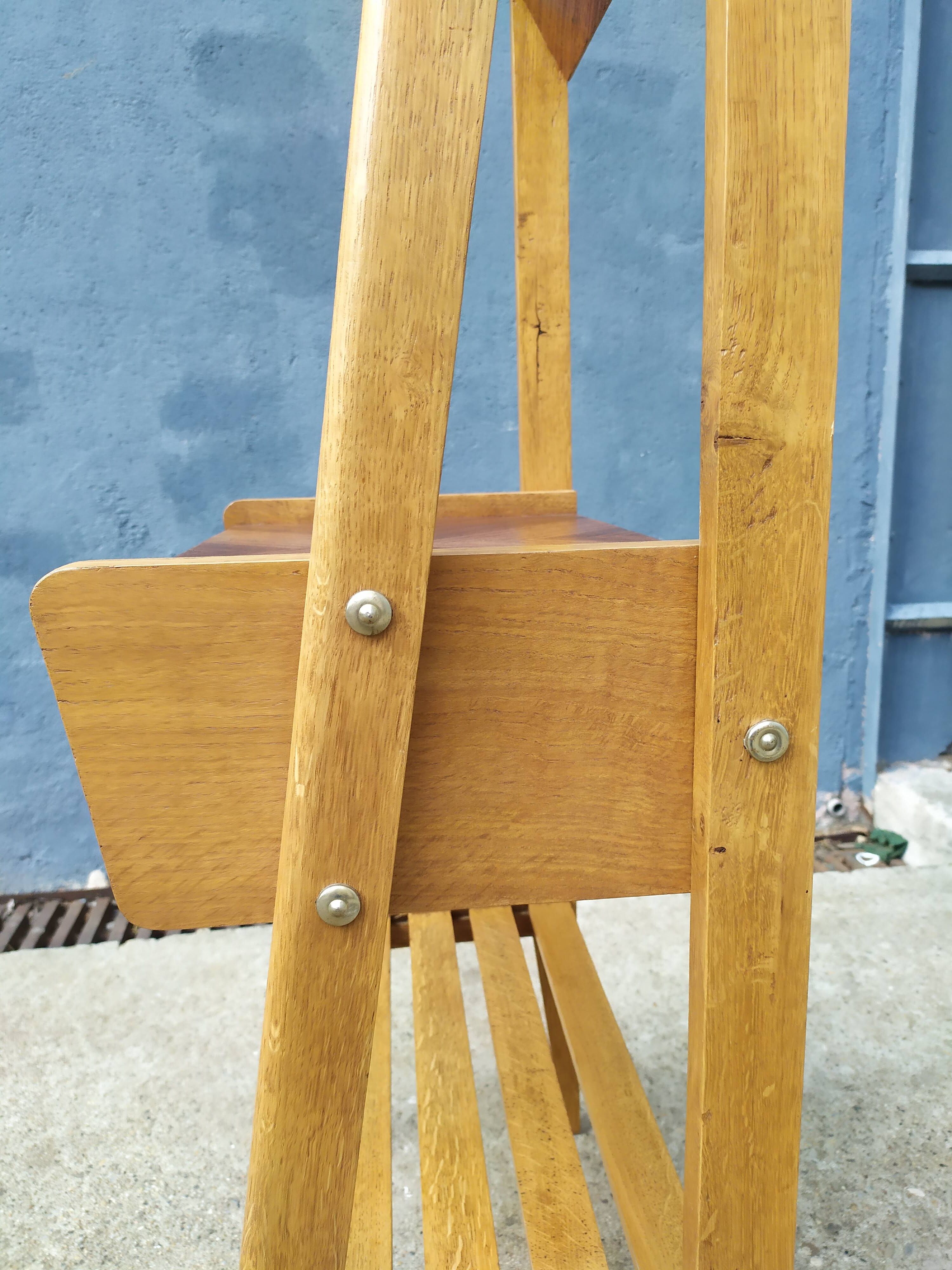 Oak compass foot shelf 1950