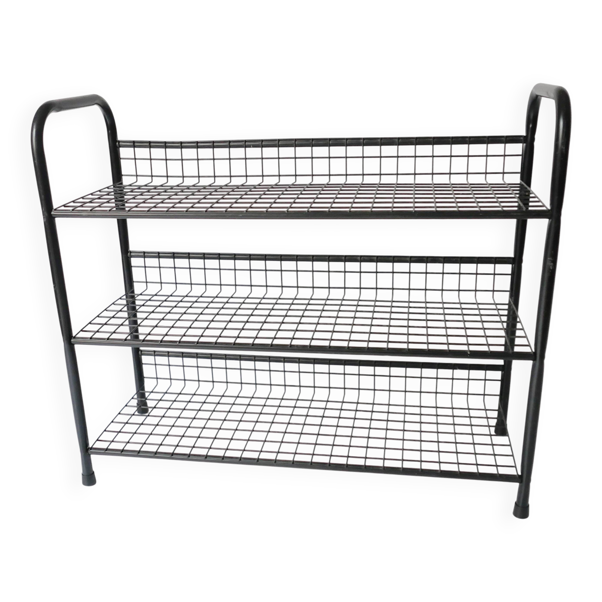 70s 80s vintage 1970s metal shoe rack designed by Niels Gammel