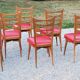 Set of 6 vintage Scandinavian style chairs from the 50s