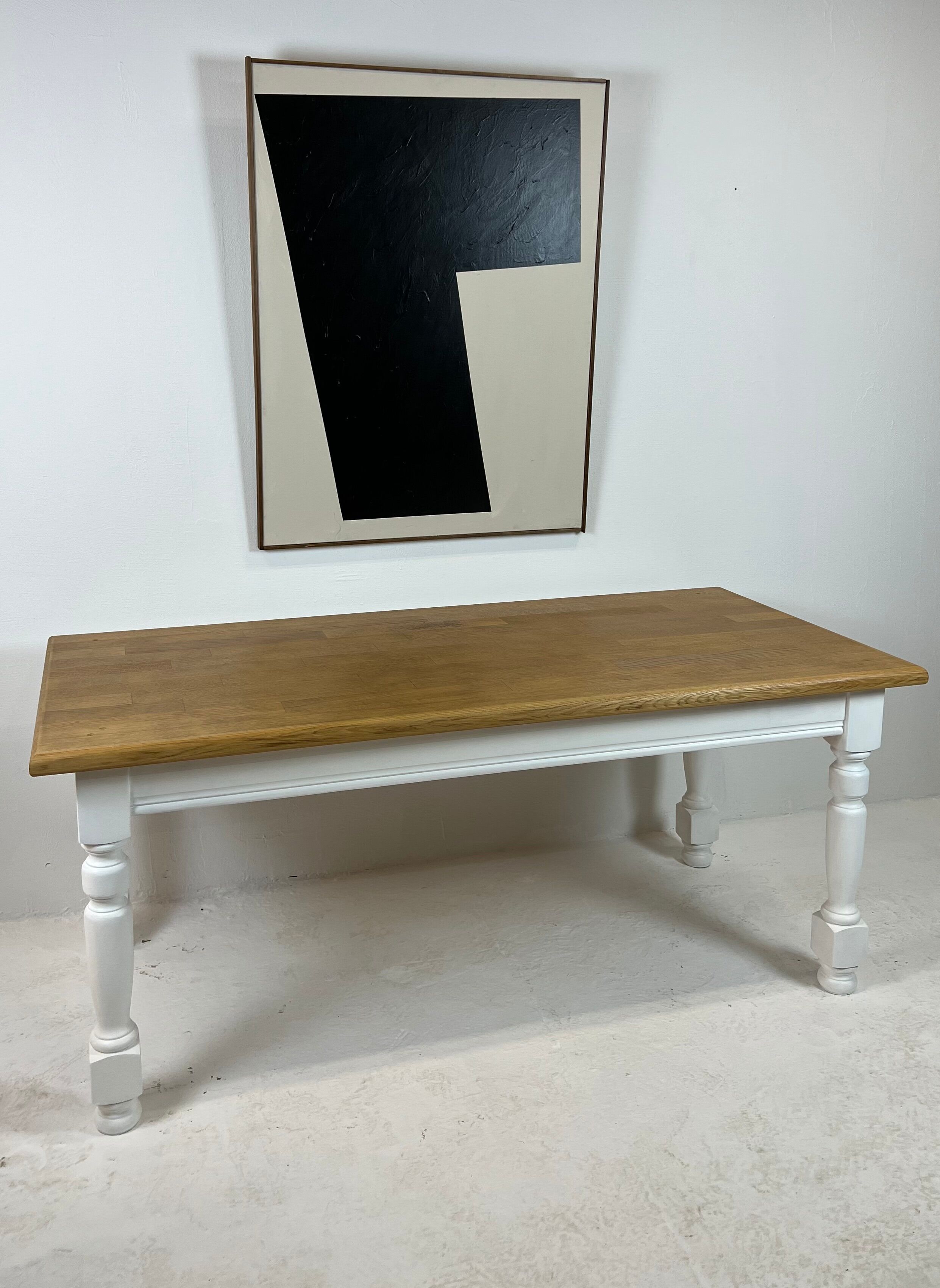 Ivory white base farmhouse table