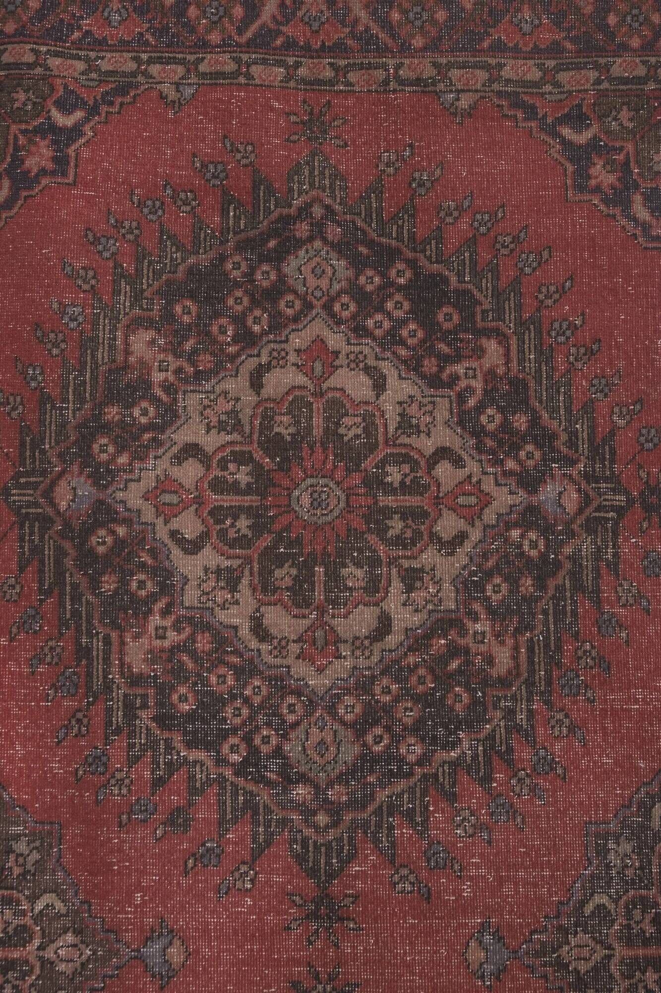 Vintage Turkish hallway rug 101x404 cm
