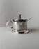 Argent Metal Silver-Plated Art Deco Lidded Box with Spoon, Italian 1930s Table Decor
