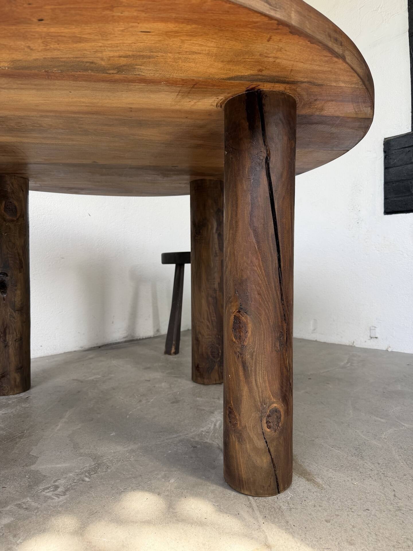 Round table 1950s constructivist walnut