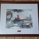 Original signed watercolor by Dolors Bolanos, framed.