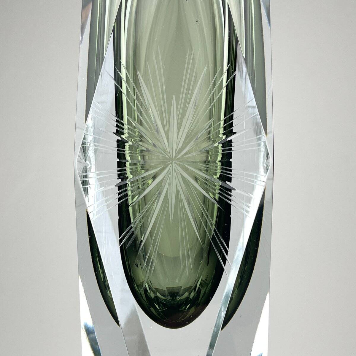 Sommerso vase in Murano glass by Pagnin & Bon, Italy, 1960s