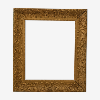 Baroque carved painted wood frame