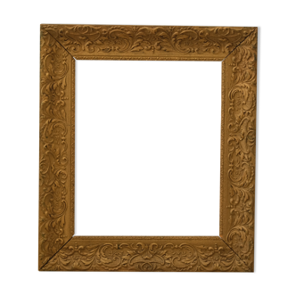 Baroque carved painted wood frame