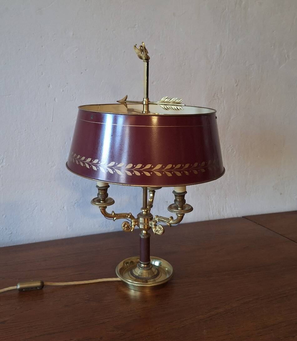 Lucien Gau Model 15033 mid century brass table lamp