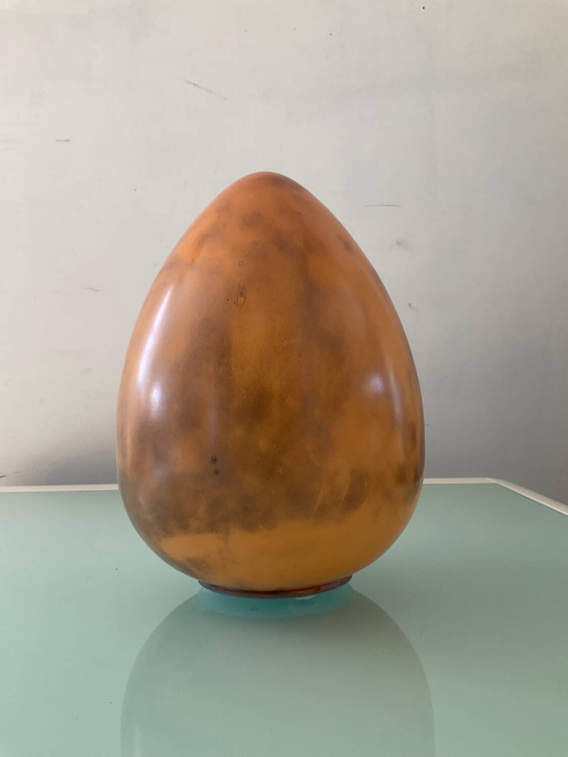 Vintage glass paste egg lamp from the 70s-80s
