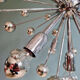 Lustre Sputnik en métal chromé, design Space Age, 1960