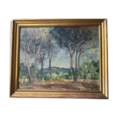 Painting by Paul Charavel viewed from the golf course of St Tropez.