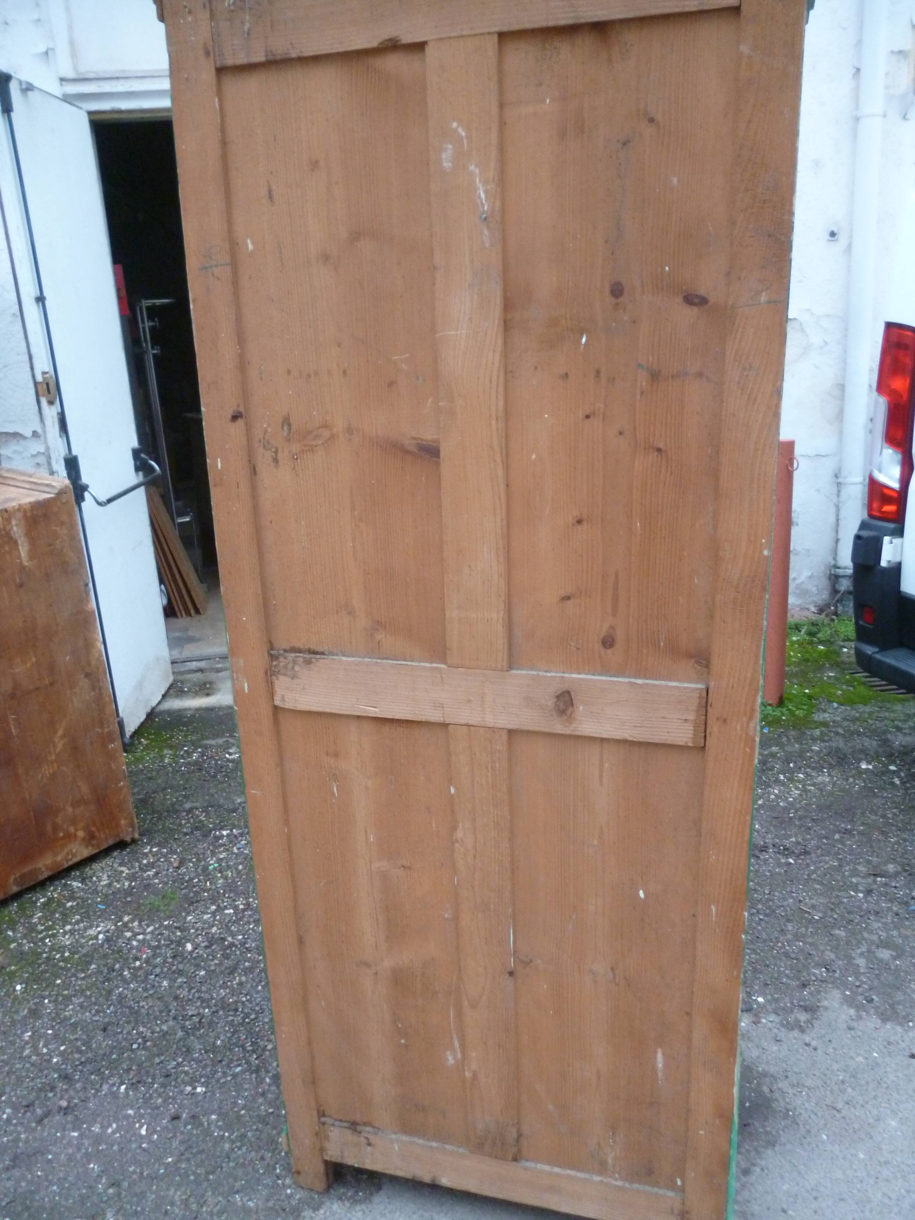Cabinet 1 door in old fir green patina